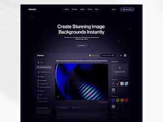 Imerator- an AI background generator website 