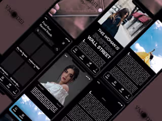 VMagazine Reading App Screen UI Design