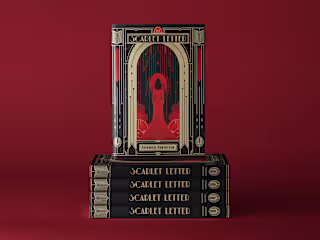 The Scarlet Letter Art Deco Book Cover