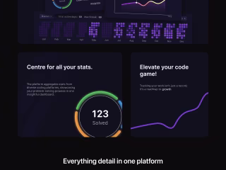 Landing page for a coding tool 