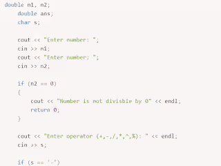 Calculator using C++
