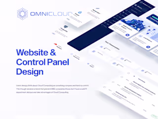 Omnicloud Website and Control Panel Web App Design