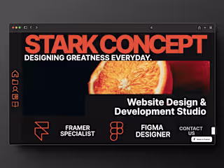 Landing Page For Stark Concept Portfolio