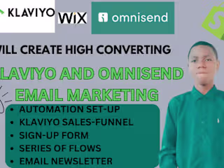 I will design klaviyo email marketing campaign, omnisend email …
