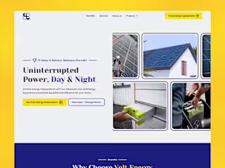 Volt Energy 🔋 | Solar & Battery Solutions Website Design