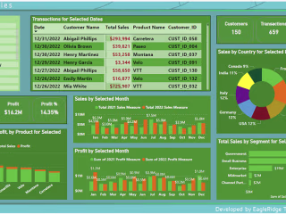 Sample Power BI Project to compare with Excel