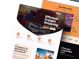 Freight Shipping UI/UX Landing Page Design