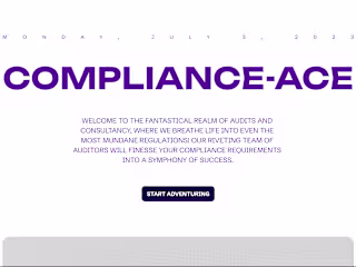Website for a compliance company