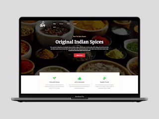 Rani Spices Website Landing Page Design