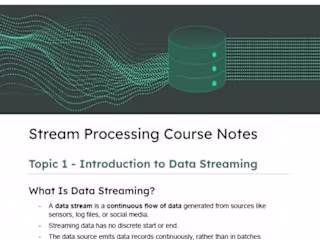 Guide to Stream Processing