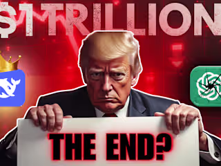 YouTube Thumbnail Design – Financial Market Crash & AI Impact