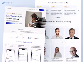 Mobile App UX UI Design & Website Design for Dentinostic