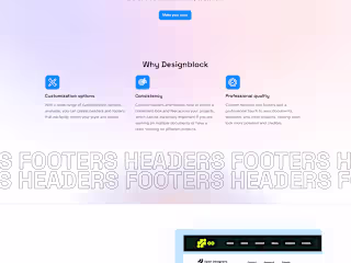 Designblock Header and Footer