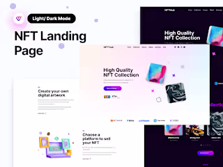 NFTHub (Light/Dark Mode) - Webflow Development