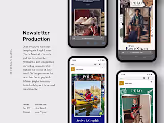Newsletter campaign for Ralph Lauren