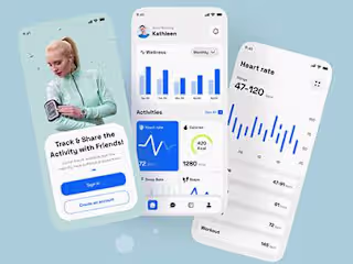Mobile App UI/UX Design for Health Startup
