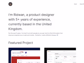 UX Designer Portfolio Website built in Framer 
