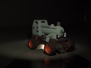 3D Modeling of toon tractor