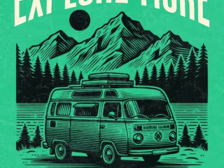 Retro Outdoors T-Shirt Design Template