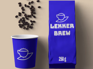 Lekker Brew Coffee Shop Logo & Re-brand