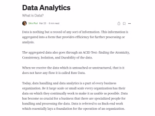 Data Analytics