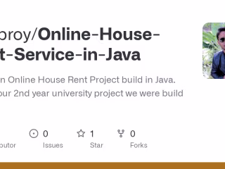 Online House Rent in Java