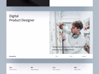 Minimalist UI/UX Website Design for Portfolios