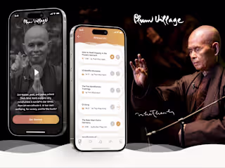 Plum Village – UX/UI for a Mindfulness App with 140K+ Users
