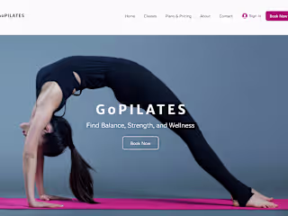 Pilates Studio-Landing Page-Web Design -UI/UX
