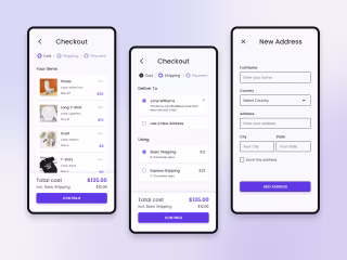 Simple Checkout Flow for a Mobile App