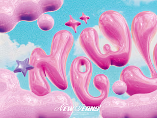 "New Jeans" Chrome Bubble Type Animation