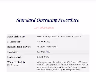 FREEBIE: SOP Template & SOP on How to Write an SOP