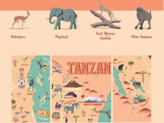 Discover Tanzania: A Vibrant Map Illustration Journey
