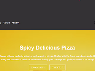 Pizza Website - Landing Page

