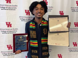 Tre Blakes graduates from UH’s African American Studies Dept.