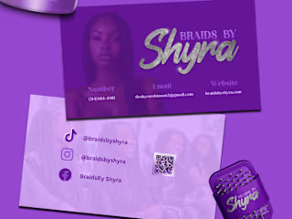 Braids By Shyra: Logo, Branding Suite, & Business Card Design