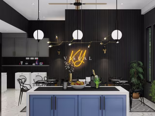 'AZURE OPULENCE: ELEGANT IBAN KITCHEN' | Visualization :: Behan…