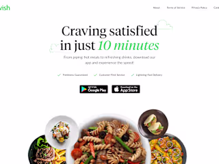 Landing Page Redesign for a 10 min Food Delivery App