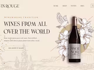Vinrouge Landing Page (Replo)