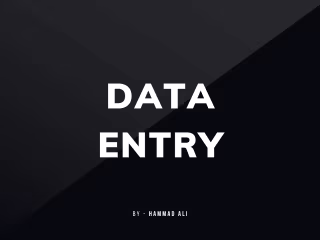 Data Entry Expert