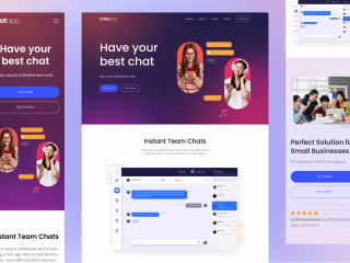 Instant Chat Landing Page - UI UX Design + Webflow