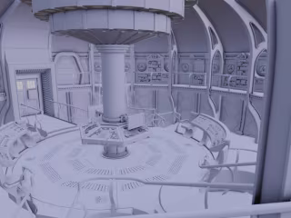 Hard-surface 3D Model: TARDIS Control Room (Doctor Who)