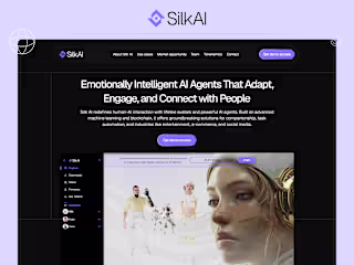 Silk AI Landing Page Design, Development and Branding