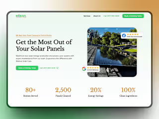 Wekiva Solar Care 🧼 | Solar Cleaning Company Website