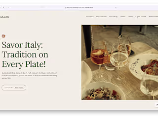 "Sopranos" Our Restaurant (Framer development)