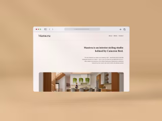 Maniera | Squarespace Website 