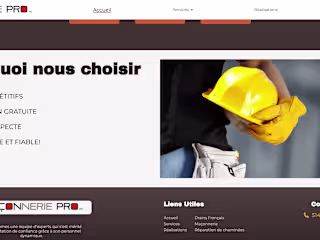 Made a construction landing page for a business