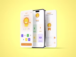 Kids Learning App Mobile UI
