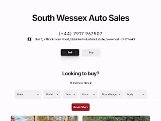 South Wessex Auto Sales Redsign