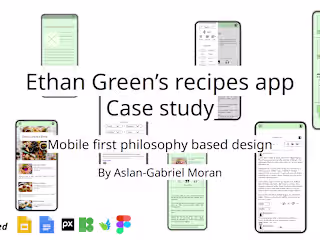UI/UX Design and Research: Case study, Ethan Green’s Recipes App